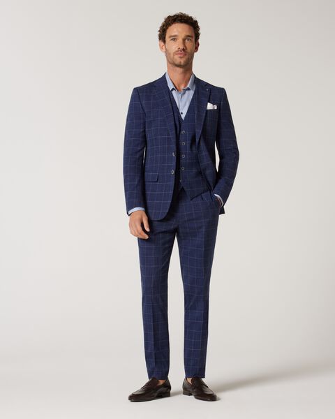 Slim Stretch Window Pane Check Tailored Jacket